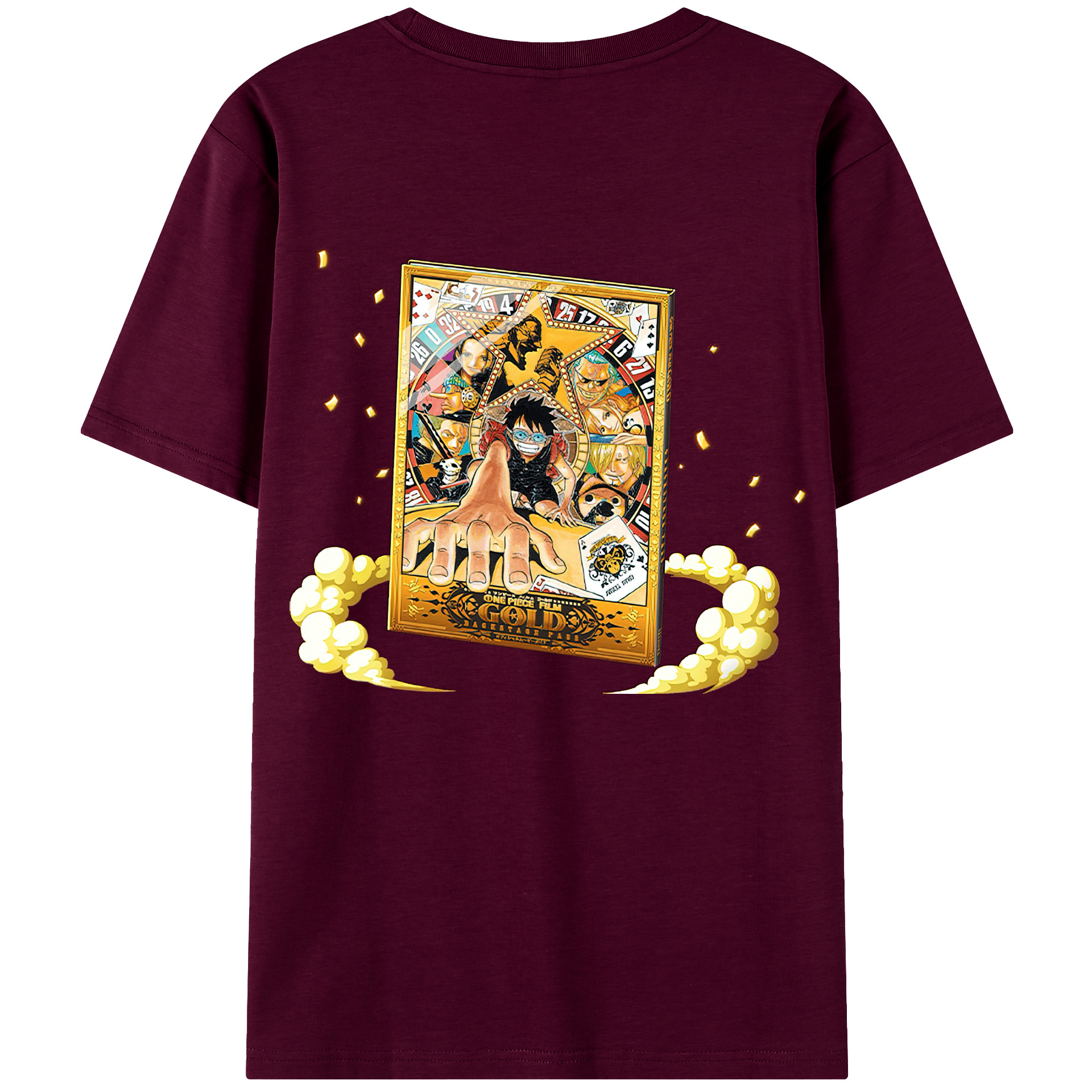 ワンピース モンキー・D・ルフィ ONE PIECE Monkey D. Luffy レディース半袖Tシャツ(バックプリント)